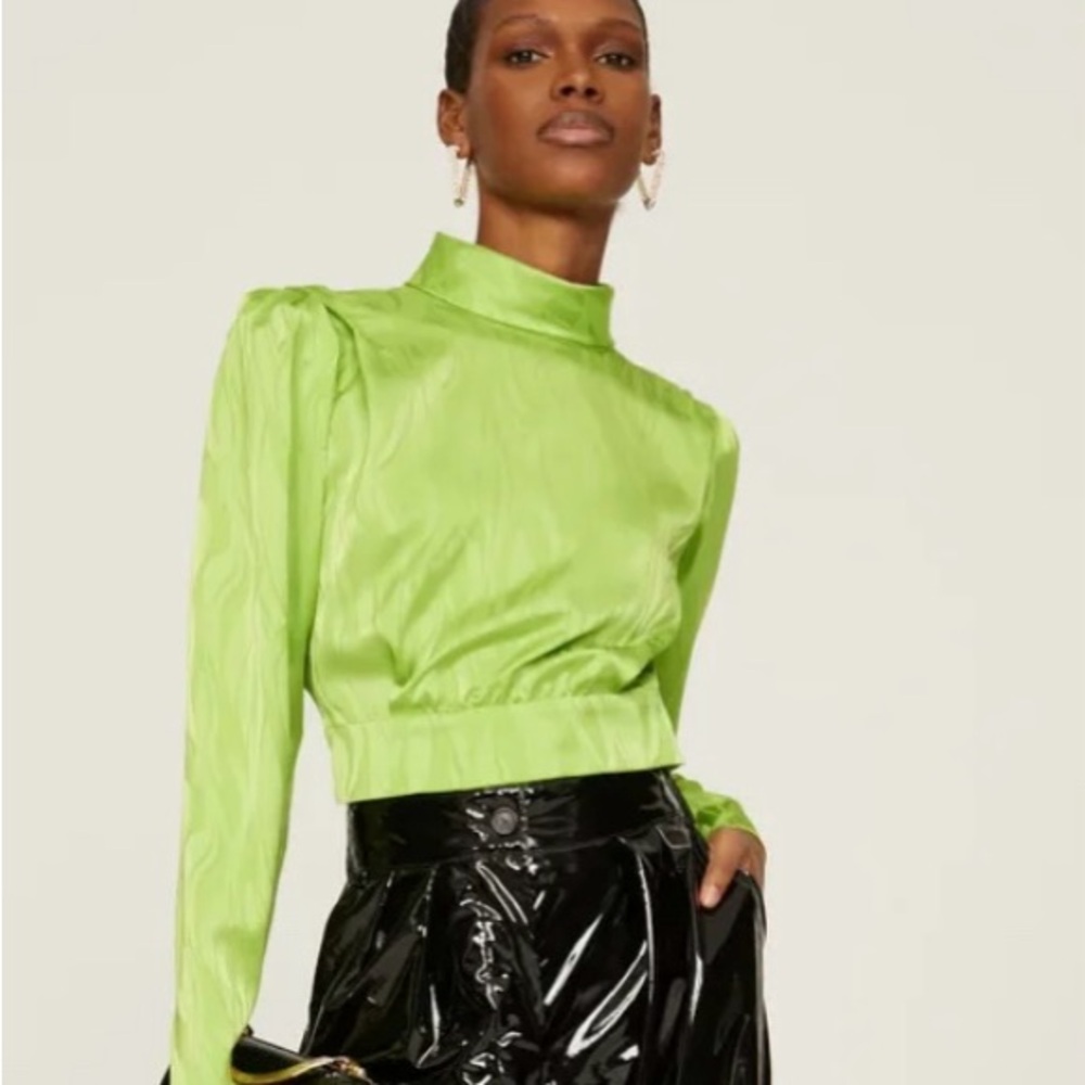 Ronny Kobo Collection Lime Green Blouse